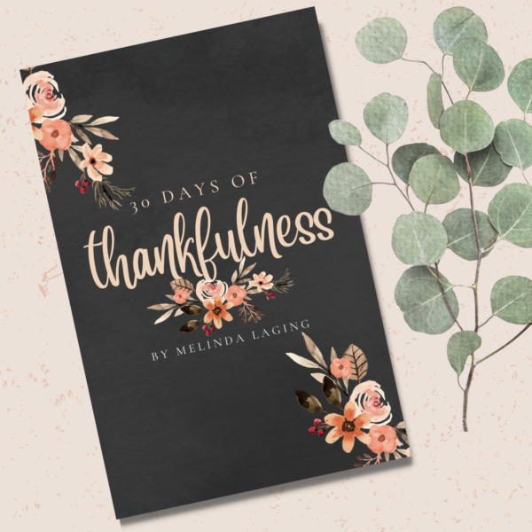 30 days of thankfulness book by Melinda Laging